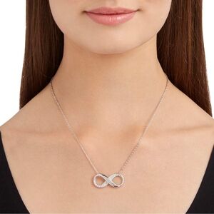 Swarovski Silver Infinity Crystal Necklace